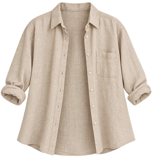 Camicia in lino naturale